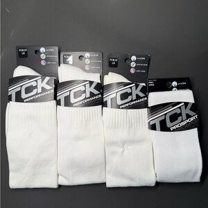 Brand New! TCK MENS BASEBALL SOCKS - 3 pair “Performance,” 1 pair “ProSport”